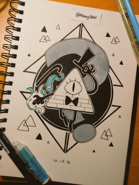 Gravity Falls | Bill Cipher Gravity Falls Bill Cipher, Arte Doodle, Desenhos Gravity Falls, Gravity Falls Bill, Gravity Falls Fan Art, Gravity Fall, Gravity Falls Art, Desen Anime, Bill Cipher