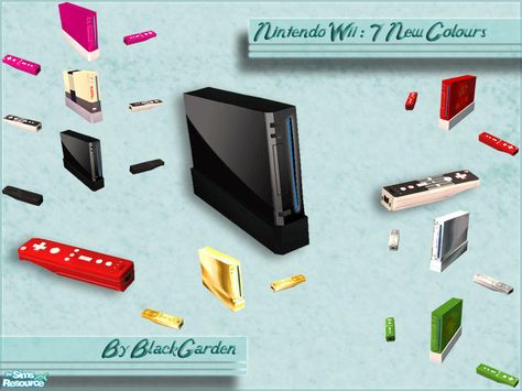 The Wii is now recolourable and so here are 7 new colours for it! You can select the colour for the console from the catalogue, and select the colour for the controllers using the swatch tool. The... Cc Video, Sims 4 Cc Folder, Sims Games, Sims Community, Sims 4 Game, Electronic Art, Gaming Console, Sims Mods, Sims 4 Cc