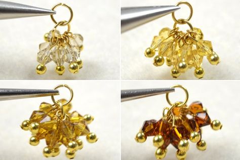 How to Make Ombre Crystal Cluster Earrings : 7 Steps (with Pictures) - Instructables How To Make Crystals, Crystal Cluster Earrings, Autumn Jewelry, Ombre Earrings, Fall Jewelry, Autumn Season, Cluster Earrings, Crystal Cluster, Beaded Dangles