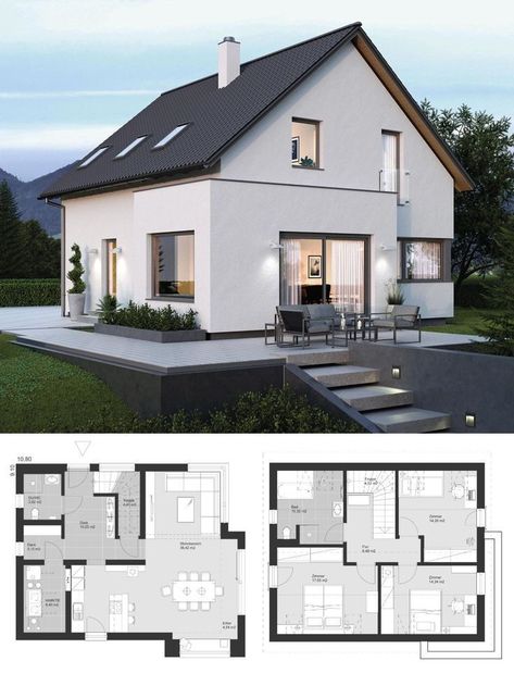 European House Plans, Plans Architecture, Modern European, European House, Contemporary Style Homes, Plans Modern, Design Exterior, Modern House Plans, House Architecture Design