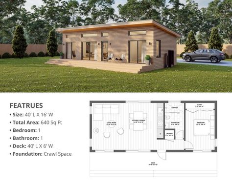 Modern Cabin House, Plans Architecture, Cabin House, Tiny House Floor Plans, Modern Tiny House, Casa Container, Shed Homes, Modern Cabin, Cabin Plans