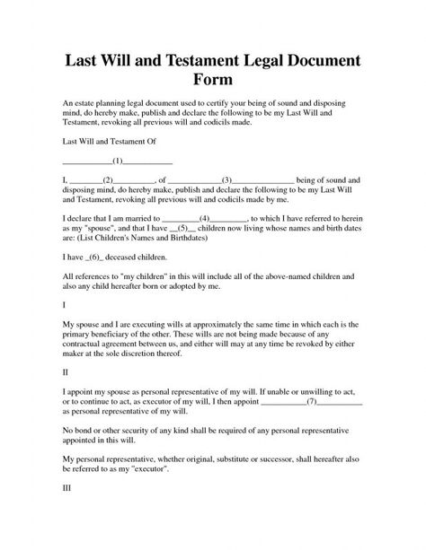 Blank Legal Document Template Unique Will And Testment Forms regarding Blank Legal Document Template Last Will And Testament Forms Templates, Will Documents, Legal Documents Templates, Final Wishes, Estate Planning Checklist, Power Of Attorney Form, Data Form, Estimate Template, Daily Schedule Template