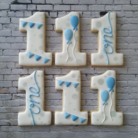 First Birthday Cookies, Balloon Cookies, 8 Number, Happy 1st Birthday, Fondant Cookies, Return Gifts, Baking Pastry, Baby Birthday Cakes, Baby Cookies