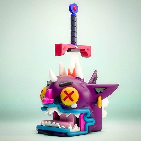 Art Toy Culture on Instagram: “Posted @withregram • @6foresttoys The Demon Head by @lin.o_o.us / WIP #ResinToy #designerToy #popArt #ArtToy #artlover #contemporaryart…” Art Toys Design, Toy Diy, Vinyl Art Toys, Toy Sculpture, 3d Figures, Low Poly Art, Toy Art, Toy Brand, Clay Art Projects