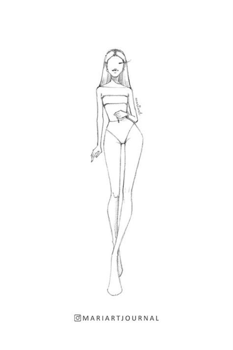 Fashion Illustration Template, Fashion Model Drawing, Croquis Fashion, Fashion Illustration Poses, Digital Fashion Illustration, Fashion Template, Fashion Illustration Collage, Fashion Figure Drawing, Fashion Illustrations Techniques