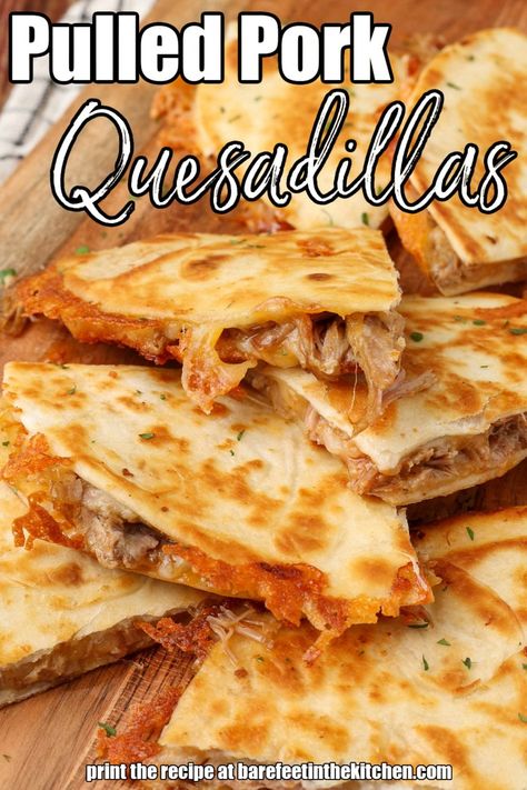 Pull Pork Quesadilla, Ham Quesadilla Recipes, Pulled Pork Dinner Ideas, Pulled Pork Barbecue Sauce, Pulled Pork Quesadillas, Pulled Pork Casserole, Pork Quesadillas, Pork Quesadilla, Pulled Pork Quesadilla