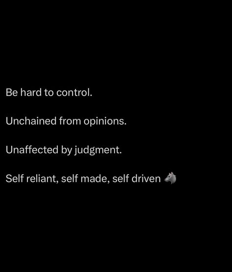 Be the type of man who cannot be manipulated. When you are truly unchained from the opinions of others, you become DANGEROUS. You’re free from the invisible chains that society places on everyone, constantly seeking validation and approval. Being unaffected by judgment allows you to walk your own path, without hesitation, without fear. Self reliant. Self made. Self driven. Those who can’t control you will fear you. The Tactician’s Handbook is designed to help you sharpen that edge. ... Stop Seeking Validation From Others, Unaffected Quotes, Stop Seeking Validation, Validation Quotes, Dangerous Quotes, Seeking Validation, Confidence Quote, Opinions Of Others, Boundaries Quotes