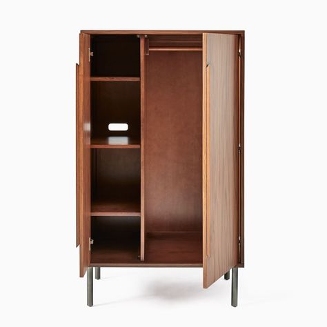 Gemini Opp Storage Armoire, Walnut | West Elm Reclaimed Wood Dresser, Storage Armoire, Deco Paint, Graff Art, Interior Design Bedroom Small, 8 Drawer Dresser, 7 Drawer Dresser, Stylish Curtains, Wood Cover