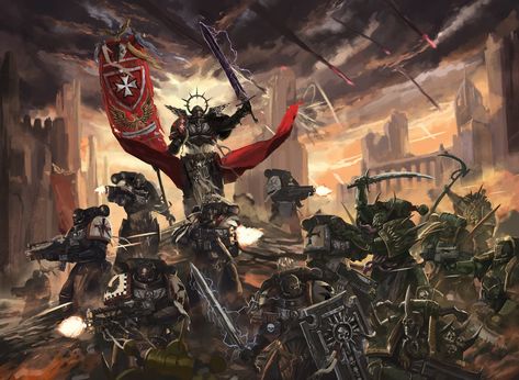 Warhammer 40K on Twitter: "by IG: arielscar_art https://t.co/2C1rmi7Wx6" / Twitter Black Templars 40k, Black Library, Chaos Space Marines, Space Marine Art, Warhammer Imperial Guard, Adeptus Astartes, 40k Artwork, Far Future, Warhammer 40k Art