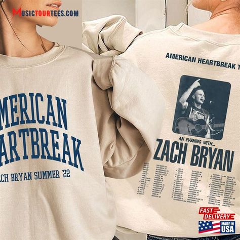 American Heartbreak Tour Printed Front And Back Sweatshirt Crewneck Zach Bryan 2023 Shirt Classic Unisex Check more at https://musictourtees.com/product/american-heartbreak-tour-printed-front-and-back-sweatshirt-crewneck-zach-bryan-2023-shirt-classic-unisex/ Zach Bryan Sweatshirt, American Heartbreak, Music Sweatshirts, Rap Shirt, 90s Rap, Zach Bryan, Sweatshirt Crewneck, Cotton Shirts, Tour Shirt