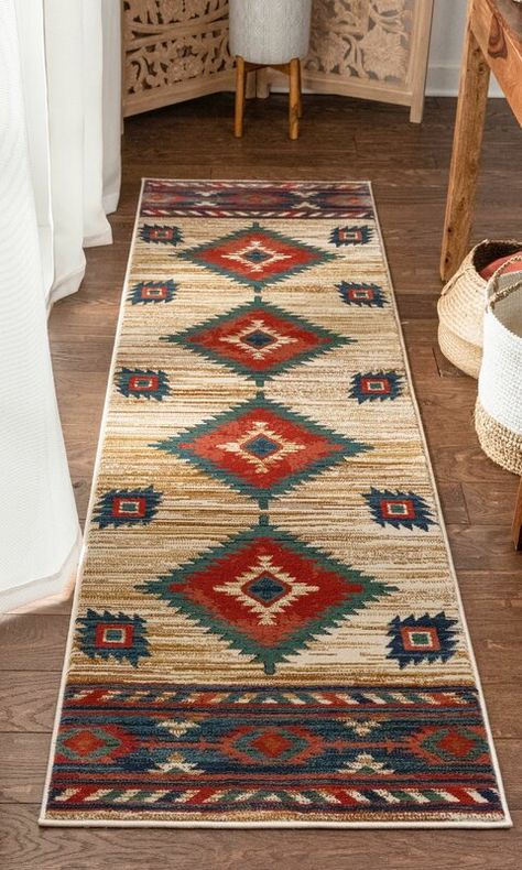 Southwest Rugs, Aztec Decor, Arizona House, Medallion Area Rug, Affordable Area Rugs, Southwestern Decor, Santa Fe Style, Warm Palette, Southwestern Area Rugs