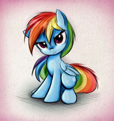 Sassy Rainbow Dash Aria Tattoo, Unicorn Drawing, My Lil Pony, Mlp Fan Art, A Pony, Pony Drawing, Mlp My Little Pony, Rainbow Hair, Twilight Sparkle