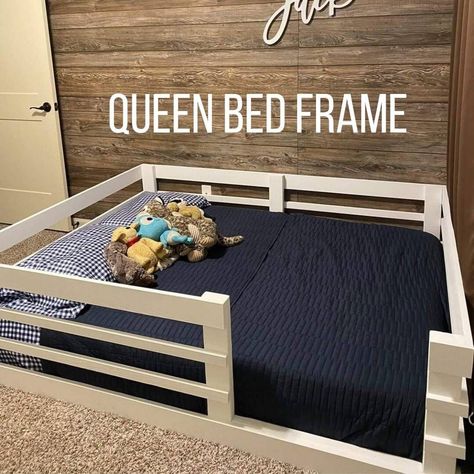 TWIN Montessori Toddler Bed Frame Digital ✨ #toddlergames #toddlers #toddlertoys #firstbirthday #firstbirthdayideas #nurserydecor #nursery #babyroom #babyroomdesign #kidsroom #toddlerroom #montessory #woodentoys #firstbirthdayparty #kidsofinstagram #playroomdecor #woodentoys #imagineplay #playroomdecor #playroomdesign #toddlerapproved #activitiesforkids #education #stemforkids Full Size Bed For Toddler Boy, Toddler Full Size Bed Ideas, Queen Floor Bed, Diy Montessori Bed, Full Size Toddler Bed, Montessori Bed Frame, Montessori Bed Plans, Diy Floor Bed, Toddler Floor Bed Frame