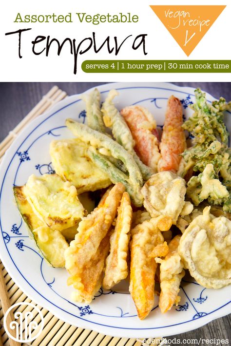 Tempura Vegetables, Vegetable Tempura, Easy Vegetables, Tempura Recipe, Zucchini Flowers, Tempura Batter, Vegan Blog, Stuffed Zucchini, Cooking 101