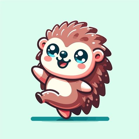 Arifinzainal1728 | Freepik Hedgehogs Illustration, Hedgehog Character Design, Hedgehog Character, Cartoon Hedgehog, Hedgehog Illustration, Character Dance, Adorable Cartoon, Hedgehogs, Cartoon Animals