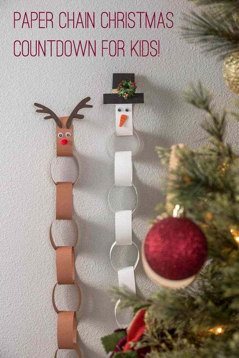 This paper chain Christmas countdown calendar for kids is so much fun to make! It can be made with any paper and theme! #Christmascountdown #paperchain #paperchaincountdown #countdowncalendarforkids #Christmascountdowncalendar #kidscraft #funChristmascraft Paper Chain Christmas, Kids Advent Calendar, Countdown For Kids, Kids Advent, Juleverksted For Barn, Advent For Kids, Paper Blog, Paper Chain, Christmas Crafts For Toddlers