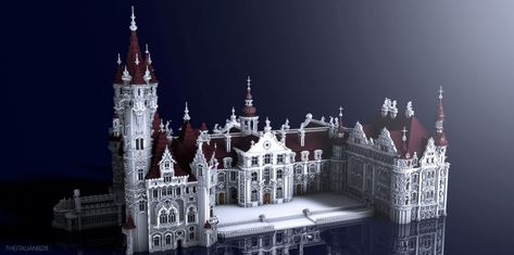 Minecraft Palace, Baroque Castle, Minecraft Skyscraper, Castle Minecraft, Gothic Manor, Castle Layout, Minecraft Kingdom, Minecraft City Buildings, Minecraft Cottage