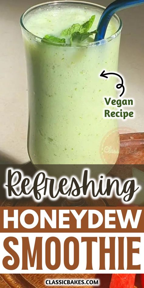 Honeydew smoothies are an easy addition to your summer meal prep and make the perfect breakfast, snack, or post-workout shake. Naturally sweet, creamy and delicious - and made with only four ingredients! Honeydew Melon Smoothie, Summer Meal Prep, Honeydew Smoothie, Melon Smoothie, Coconut Drinks, Ginger Smoothie, Summer Meal, Honeydew Melon, Pineapple Smoothie