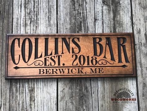 Rustic Bar Signs, Bunkhouse Sign, Tequila Board, Bar Sign Ideas, Wood Bar Sign, Rustic Bar Decor, Cnc Signs, Custom Home Bars, Paint Vinyl