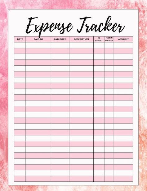 Free Expense or Spending Tracker  - Printable Download at http://www.malenahaas.com/2017/10/freebie-friday-printable-spending-or.html Expense Tracker Template, Spending Tracker Printable, Small Business Expenses, Daily Expense Tracker, Business Expense Tracker, Expense Tracker Printable, Tracking Expenses, Money Template, Budget Tracking