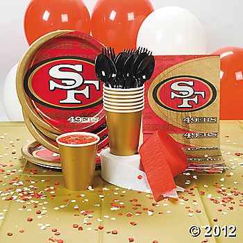 49ers Birthday Party, 49ers Party, Nfl Party, Nfl Football 49ers, 49 Birthday, Football Birthday Party, Nfl San Francisco, Football Birthday, Football Party