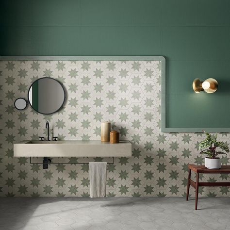 Hall Ways Ideas, Porcelain Superstore, Bathroom Splashback, Patterned Tile, Tiled Hallway, Patterned Tiles, Hexagon Tile, Porcelain Floor, Kitchen Wall Tiles