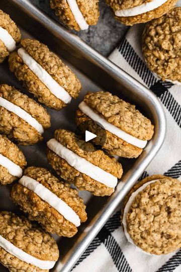 Oatmeal Cream Pie Cookies, Cream Pie Cookies, Soft And Chewy Oatmeal Cookies, Oatmeal Cream Pie, Chewy Oatmeal Cookies, Love On The Brain, Tastes Better From Scratch, Oatmeal Cream Pies, Pie Cookies