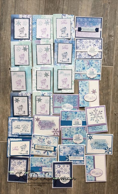 Stampin Up Snowflake Splendor Snowflake Wishes Christmas cards! - Stamping with KD Designer Paper Cards, Pet Christmas Cards, Wishes Christmas, Create Christmas Cards, Snowflake Cards, Homemade Christmas Cards, Creation Crafts, Warm Christmas, Christmas Stamps