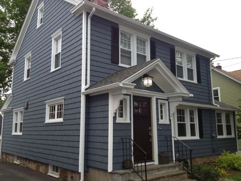 CertainTeed Vinyl Siding CT - Stratford CT - Traditional - Exterior - Bridgeport - by Tl Home Improvement Llc Certainteed Siding Colors, Vinyl Cedar Shake Siding, Certainteed Vinyl Siding, Blue Vinyl Siding, Certainteed Siding, Vinyl Shake Siding, Vinyl Siding Colors, Outside House Colors, Blue Siding