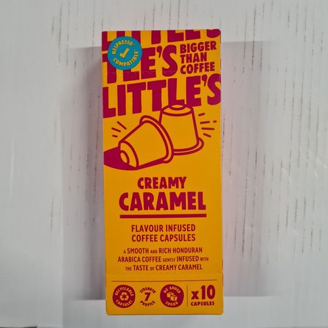 Packaging Design for Little's Creamy Caramel Flavoured coffee capsules. Caramel Packaging Design, Caramel Packaging, Flavoured Coffee, Caramel Drinks, Infused Coffee, Creamy Caramel, Creme Caramel, Coffee Capsules, Caramel Flavoring