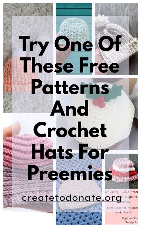 Micro Preemie Crochet Patterns Free, Nicu Crochet Patterns, Micro Preemie Crochet Patterns, Crochet Preemie Hats, Childrens Crochet Hats, Preemie Crochet, Preemie Hats, Preemie Clothes, Knitting For Charity