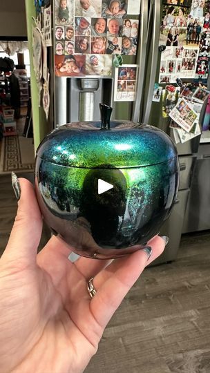 1.1M views · 96K reactions | What would you store in this fun apple jar?! 🍎🍏

@letsresin sent me this apple jar mold to try out and and these super pigmented chameleon flakes! The color changing effect is so fun 🤩 

@eyecandypigments black pigment paste was used to create this beautiful glossy black base! Use code ‘INSPIRED’ to save on their site!

@artnglow resin used to achieve little to NO bubbles for this piece! Try it for yourself and save with code ‘INSPIRED’

#satisfying #satisfyingvideo #resinart #epoxyresin #inspiredbymemms #resinpour #fyp #artnglow #letsresin #resinartist #artistsoninstagram #resindemolding #epoxy #resina #resincrafts #resinobsession #resinofinstagram #resinjar #apple #resinart_daily #nails #cateye #cateyenails | InspiredByMemms | surround. · strangers x midni Nails Cateye, Chameleon Color, Resin Pour, Resin Uses, Black Pigment, Resin Ideas, Cat Eye Nails, Satisfying Video, Resin Molds