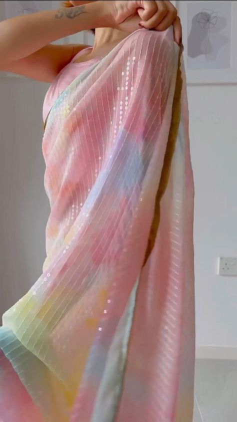 for order or inquiry call/whatsapp on +91 9662084835 or visit www.joshindia.com Light Colour Saree, Farewell Blouse, Saree Captions For Instagram, Georgette Saree Party Wear, Saree Party, Desi Fits, Kurta Lehenga, Saree Blouse Styles, Cotton Saree Blouse Designs