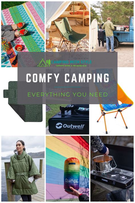 CAMPING | Everything You Need To Create Your Own Comfy Camping Setup Glamping Equipment, Glamping Accessories, Luxury Camping Gear, Modern Camping, Camping Setup, Camping Must Haves, Comfortable Camping, Camping Bed, Luxury Camping