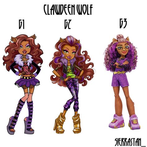 Gen 1 Monster High, Monster High G1 Vs G3, Clawdeen Wolf Gen 3, Gen 3 Monster High, Monster High Gen 1, Monster High Gen 3, G3 Clawdeen, Coven Fashion, Drawing Comics