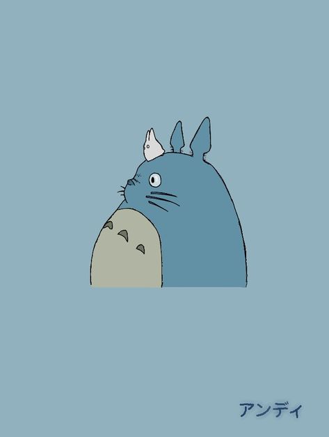 Studio Ghibli Blue, Totoro Room, Blue Totoro, Neighbour Totoro, Iphone Wallpaper Texture, Wallpaper Texture, Studio Ghibli Movies, Studio Ghibli Art, Notion Template