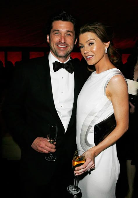 Patrick Dempsey (Derek “McDreamy" Shepherd) & Ellen Pompeo (Meredith Grey). Dempeo/MerDer. Grey's Anatomy. Ellen And Patrick, Meredith And Derek, Greys Anatomy Characters, Greys Anatomy Cast, Derek Shepherd, Beautiful Day To Save Lives, Grays Anatomy, Ellen Pompeo, Patrick Dempsey