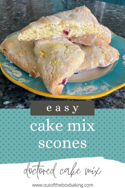 Cake Mix Scones, Lofthouse Cookie Recipe, Easy Scone, Cheese Scone Recipes, Cake Mix Doctor, Doctor Cake, Recipes Using Cake Mix, Scones Recipe Easy, Scones Easy