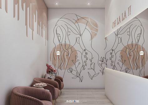 Modern Beauty Salon Interior Design, Facial Room Ideas, Facial Room Ideas Estheticians, Modern Beauty Salon, Facial Room, Esthetician Room Decor, Modern Spa, Esthetics Room, Spa Room Decor