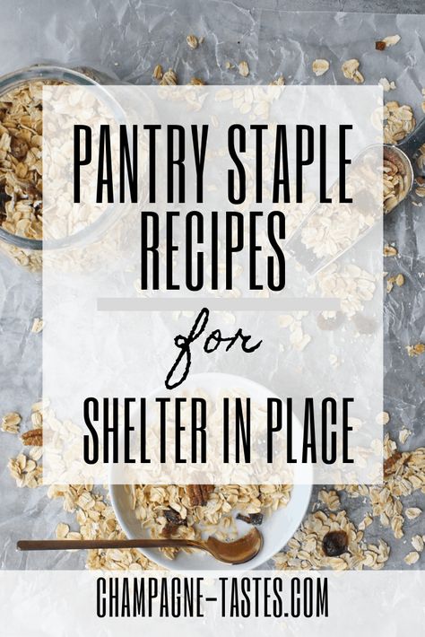 These pantry recipes use mainly shelf-stable pantry staples. These recipes are perfect for cleaning out your pantry, or can be kept with your emergency food supply for shelter in place meals. Shelf Stable Pantry Meals, Shelf Stable Recipes, Survivor Tips, Shelter Architecture, Homestead Food, Nana Bread, Pantry Cooking, Shelter House, Staple Recipes