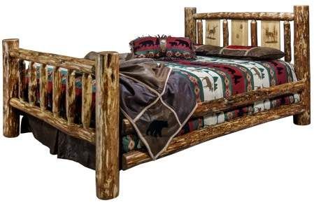 Rustic Bed Frames, Rustic Platform Bed, Wood Twin Bed, Rustic Bed, Log Bed, Pine Beds, Bed Platform, California King Bedding, The Rockies