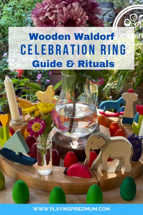 Grimms Celebration Ring, Waldorf Birthday Party, Montessori Birthday Celebration, Waldorf Birthday Ring, Celebration Ring, Birthday Countdown, Birthday Traditions, Toddler Birthday Party, Ring Guide