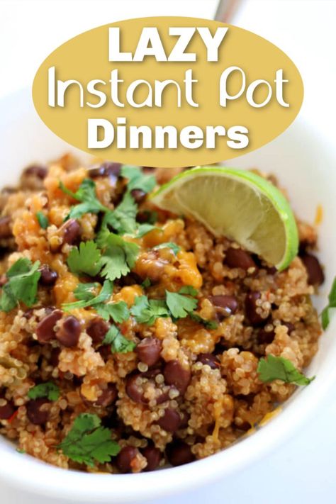 These lazy recipes require very little of you. In fact, these dinners are just a little more work than ordering a pizza or warming up a frozen burrito. #instantpot Dinner Recipes Lazy, Lazy Recipes, Lazy Dinners, Filling Dinner, Feeling Lazy, Make Ahead Lunches, Dinner Recipes Easy Quick, Gluten Free Dinner, Get Motivated