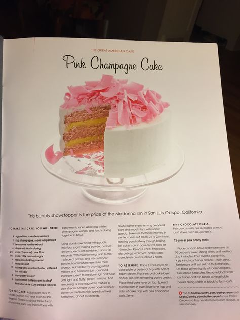 Madonna Inn Pink Champagne Cake Recipe, Champagne Desserts, Champagne Recipes, Champagne Cake Recipe, Speciality Cakes, Champagne Recipe, Pink Champagne Cake, Cake Filling Recipes, Champagne Cake