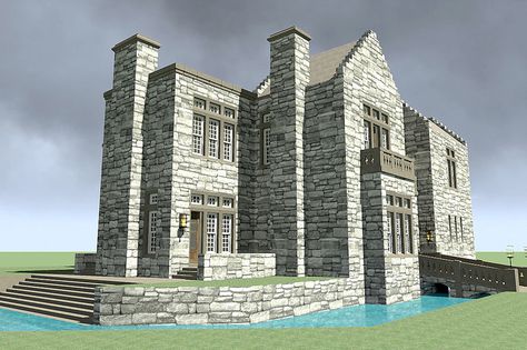 Castle Floor Plans, English Country House Plans, Castle House Plans, Floorplan House, Castle Plans, Covered Entry, Luxury Plan, Castle Home, Outdoor Walkway