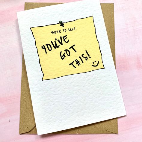 Good Luck Diy Cards, Encouragement Cards Diy, Good Luck Card Ideas, Good Luck Cards Handmade, Leaving Card Ideas, Foster Kid, Positive Cards, Congrats Cards, Mini Drawing