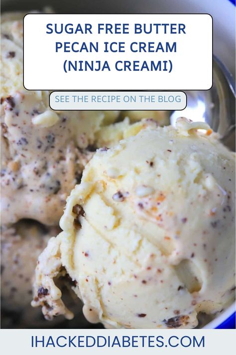 Ice Cream Ninja Creami, Low Carb Ice Cream Recipe, Protein Ice Cream Recipe, Sugar Free Ice Cream, Creamy Ice Cream, Butter Pecan Ice Cream, Healthy Ice Cream Recipes, Creami Recipes, Vanilla Ice Cream Recipe