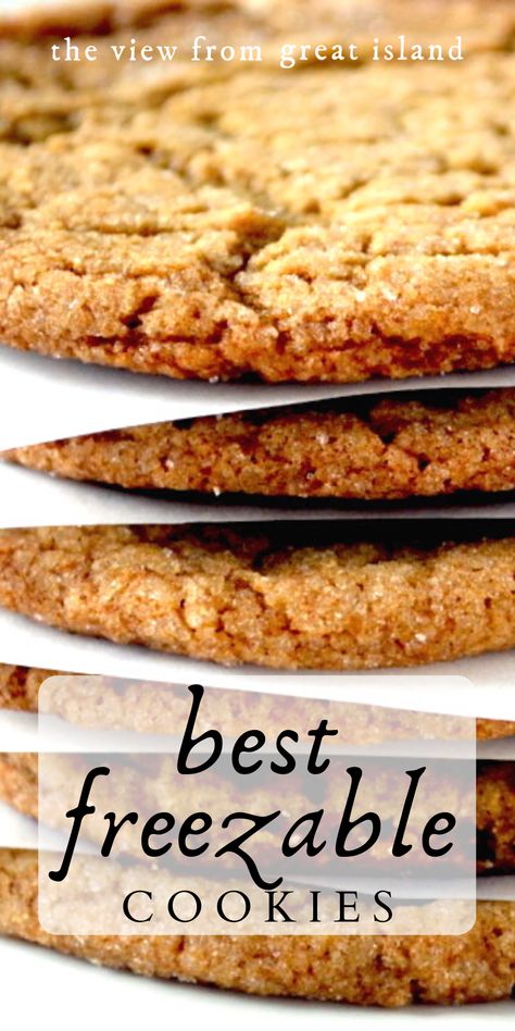 Easy Freezer Cookies, Best Freezer Cookie Recipes, Cookies And Bars That Freeze Well, Cookie Recipes You Can Freeze, Freeze And Bake Cookies, Freezer Christmas Baking, Best Cookies To Freeze For Christmas, Freezable Cookies Recipes, Easy Cookies For Wedding Cookie Table