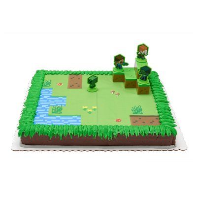 Minecraft Half Sheet Cake - Sam's Club Minecraft Sheet Cake, Minecraft Party Snacks, Jurassic World Cake, Minecraft Cakes, Full Sheet Cake, Cake Minecraft, Half Sheet Cake, Minecraft Birthday Cake, Mix Fruit