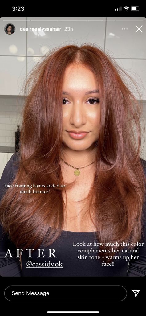 Ginger Hair On Olive Skin, Copper Hair Olive Skin Tone, Copper Hair Tan Skin, Olive Skin Hair Color Ideas, Hair For Olive Skin Tone, Olive Skin Hair Color, Red Hair Olive Skin, Brown Hair Olive Skin, Hair Colors For Olive Skin